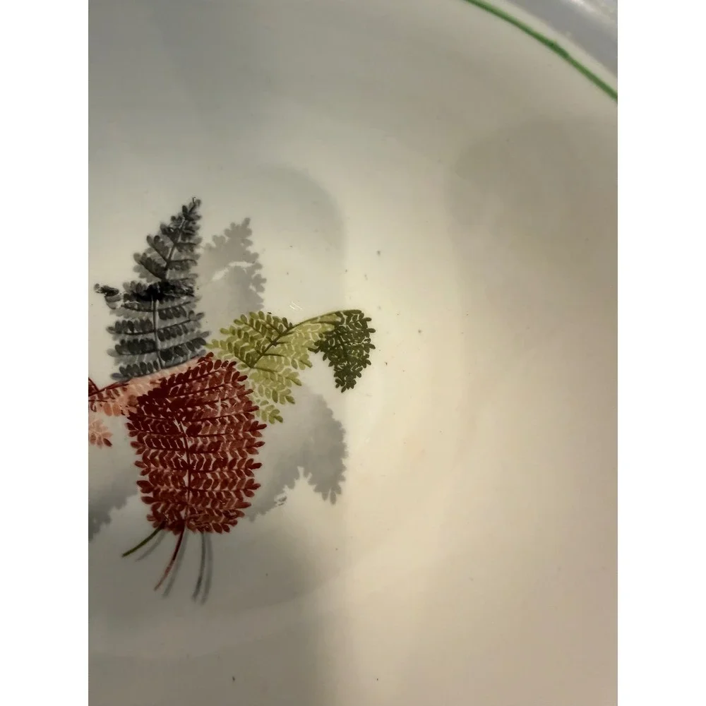Vtg Steubenville Fern 2 Serving Dish/Vegetable Oval bowls 9